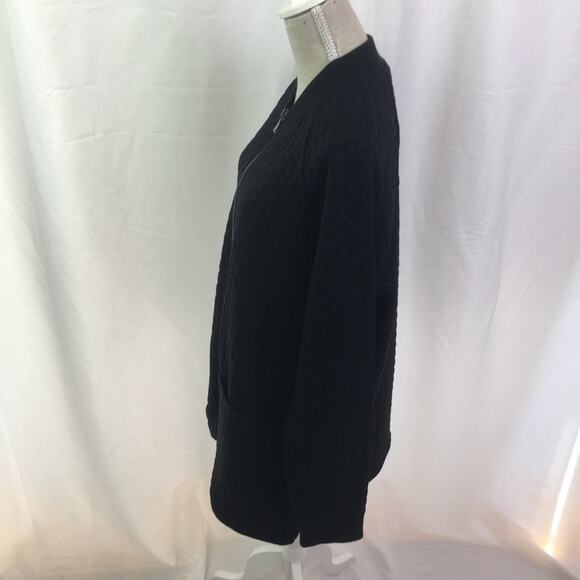 Isaac Mizrahi Live Jacquard Cable Knit Jacket XS - Picture 9 of 15